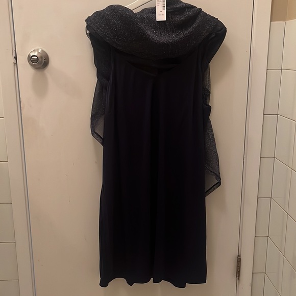 NWT| Reitmans | Blue Sparkle| Sequence Two Piece Sleeveless Shift Cocktail Dress - Picture 8 of 8